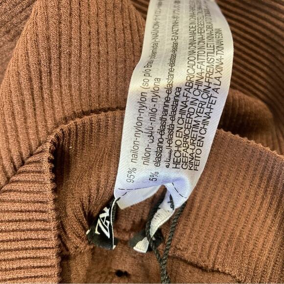 Zara Women's Perforated Seamless Short Leggings Size XS/S - Picture 7 of 8